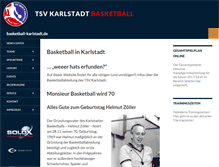 Tablet Screenshot of basketball-karlstadt.de